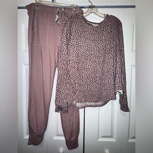 Nine West Leopard Print Pajama Set